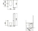 新協和 バリアフリー手摺 洋式トイレ用右勝手 32mm ヘアライン