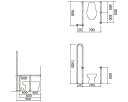 新協和 バリアフリー手摺 洋式トイレ用左勝手 32mm ヘアライン