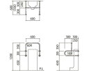 新協和 バリアフリー手摺 小便器用標準取38mm ヘアライン
