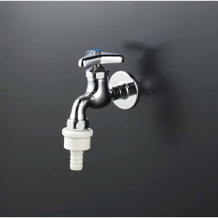 KVK 自動接手カップリング付横水栓(ワンタッチカプラ式)ビス止K4GZ