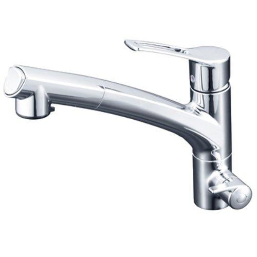 KVK 浄水器用シングルレバー式シャワー付混合栓(シャワー引出式)長住協仕様KM5061NCK