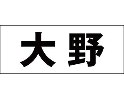 Doorplates - HILOGIC ハイロジック キリモジ ゴシック ブラック 天地30ミリ 大野