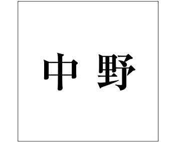 HILOGIC ハイロジック キリモジ ゴシック ブラック 100×100ミリ用 中野