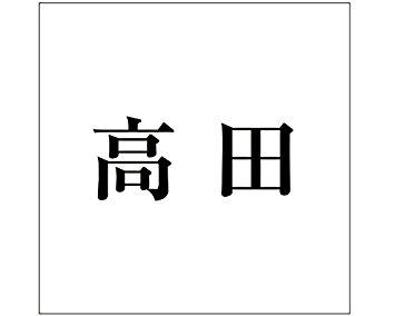 HILOGIC ハイロジック キリモジ ゴシック ブラック 200×200ミリ用 高田