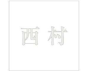 Doorplates - HILOGIC ハイロジック キリモジ ゴシック パールグレー 100×100ミリ用 西村