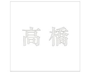 Doorplates - HILOGIC ハイロジック キリモジ ゴシック パールグレー 200×200ミリ用 高橋
