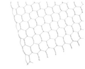 HILOGIC ハイロジック ビニール亀甲網 #20*16mm*450mm*30m巻 白 巻売