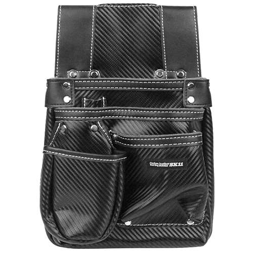 藤原産業 SK11 カーボンレザー釘袋 SK-CLK-SPブラック