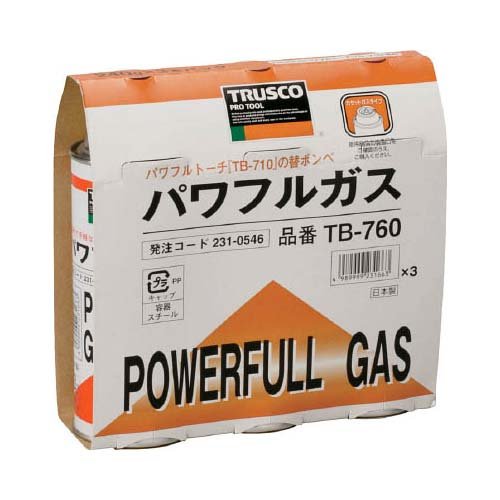 TRUSCO トラスコ中山 TRUSCO　パワフルガス240g3本パック TB-760 2310546