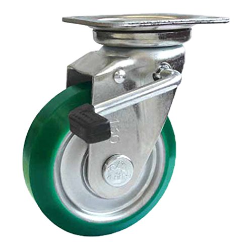 シシクSISIKUアドクライス シシク　スタンダードプレスキャスター　ウレタン車輪　自在ストッパー付　100径 UWJB-100 5057183