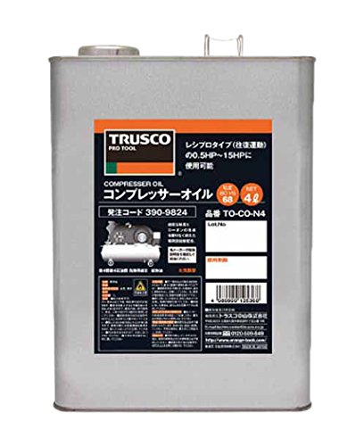 TRUSCO トラスコ中山 ※TRUSCO コンプレッサーオイル4L TOCON4 4050 3909824