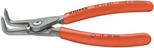 クニペックス KNIPEX クニペックス 4921-A41 軸用精密スナップリングプライヤー 曲 4921A41