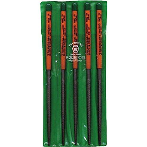 ツボサン 組ヤスリ 5本組 丸 中目 MA00502