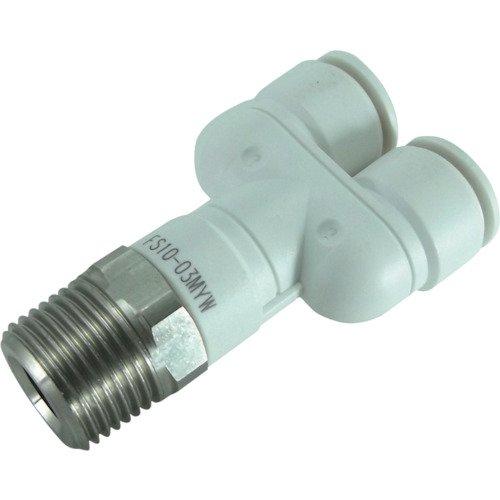 千代田通商 チヨダ ファイブSUSメイルブランチワイ 白 10mm・R3/8 FS1003MYW 3137376