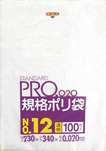 日本サニパック サニパック LT12スタンダートポリ袋12号(0.02)透明100枚 LT12