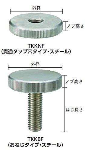TRUSCO トラスコ中山 TRUSCO ローレットノブ 平型 メネジ・スチール製 外径20XネジM5 TKKNFM5