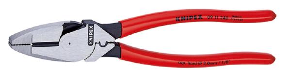 クニペックス KNIPEX KNIPEX(クニペックス) 0911-240 架線工事用強力ペンチ(圧着付)