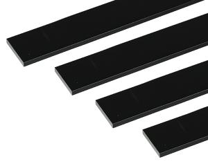 HILOGIC ハイロジック 安田 アルミ平棒 1m 2.0×20mm ブラック 4本組