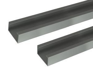 HILOGIC ハイロジック アルミC型チャンネル 2m 3.0x70x23x10mm シルバー 2本