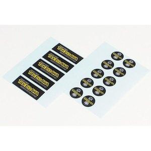 スペシャルパーツ武川 TAKEGAWAステッカーキット　(小)　丸型10枚　角型5枚　2種類セット　品番：08-01-0016