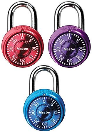 Master Lock 1533JATRI ダイヤル式南京錠 同一キー 3個入