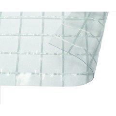 ハイロジック ビニールカーテン 0.25mm厚 幅6x高5m 透明糸入防炎