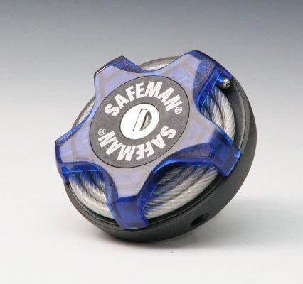 ラフアンドロードスポーツ SAFEMAN　リトラクタブルワイヤーロック　クリアBL　SM0001C−BL