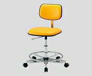 アズワン クリーンカラフルスタンダードチェア（クラス100対応） 足掛リング有り オレンジNCGL1329952-670-04