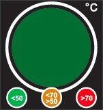 Thermometers - アイピー技研 トラフィックライト・インジケーター TF50-70 52mm×48mm1ケース(10枚入り)61-3816-56