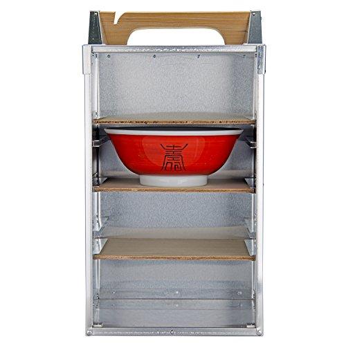 エムテートリマツ アルミ出前箱 縦型 4段 (丼4ヶ対応)