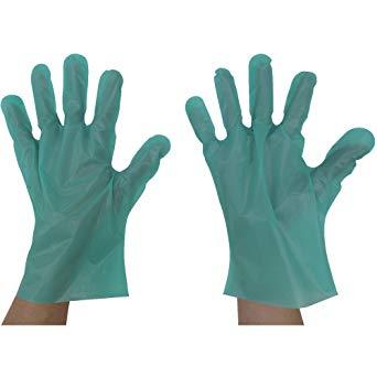 GEKM東京パック エンボス手袋五本絞りエコノミー化粧箱M グリーン8363601