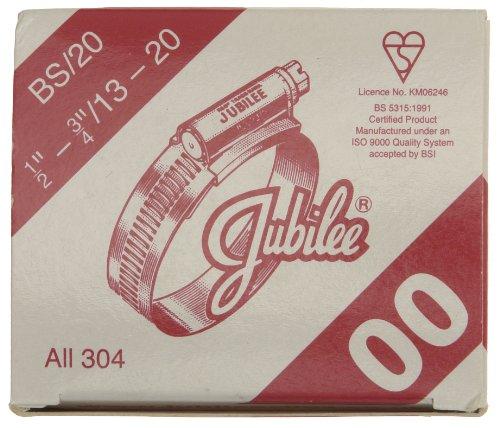 Jubilee ホースクリップ 締付径 13-20mm （10個入） JBL-00SS 1袋(10個入)