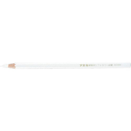 SC103Wフエキ 建築用ソフトカラー鉛筆 白 (3本入)8185637