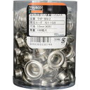 TRUSCO トラスコ中山 THPBN12TRUSCO 両面ハトメ 真鍮ニッケルメッキ 12mm 100組入7511531