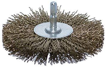TRUSCO トラスコ中山 TB625160TRUSCO 軸付ホイールブラシ Φ100x軸6.35 真鍮メッキ鋼線線径0.28554883