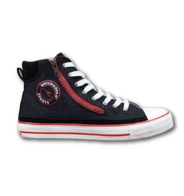 ラフアンドロード(ROUGH&ROAD) ラフライディングスニーカー　BK／RD−24．0　RR5837BK／RD240