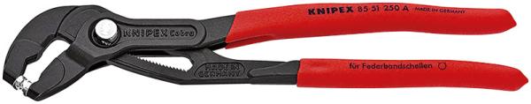 クニペックス KNIPEX 8551-250ASB スプリングホースクリッププライヤー(台紙付 8551-250ASB