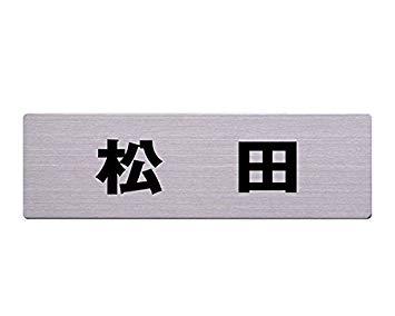 HILOGIC ハイロジック ステン表札 60x200ミリ 松田 カットシート貼テープ付