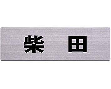 HILOGIC ハイロジック ステン表札 60x200ミリ 柴田 カットシート貼テープ付