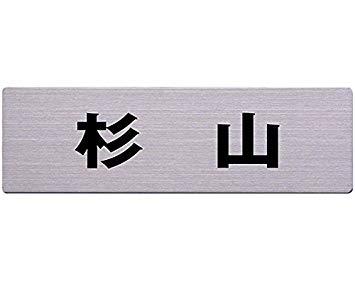 Doorplates - HILOGIC ハイロジック ステン表札 60x200ミリ 杉山 カットシート貼テープ付