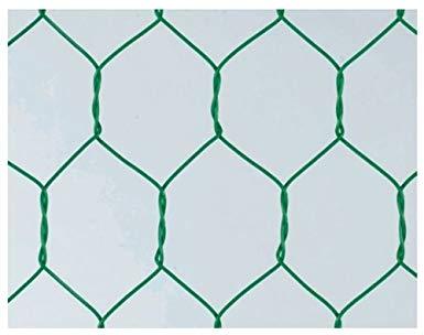 吉田隆 ビニール亀甲金網#18*40*910mm 30m グリーン巻売