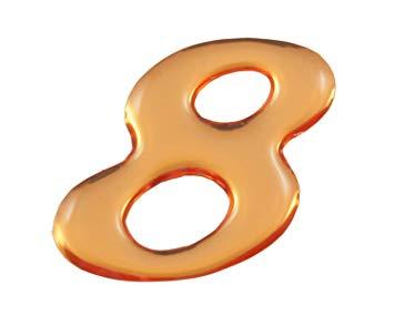 HIKARI 光 クリスタルメタル文字 8 25x1mm テープ付き