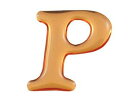 光 クリスタルメタル文字 P 25x1mm テープ付き