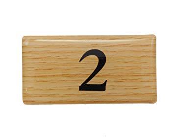 HIKARI 光 テーブルナンバー 2 チーク 20x40x2mm テープ付き