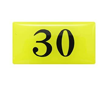 HIKARI 光 テーブルナンバー 30 蛍光 20x40x2mm テープ付き