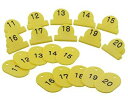 光(Hikari) 親子札 黄 11~20 60x40x2.5mm 10枚セット
