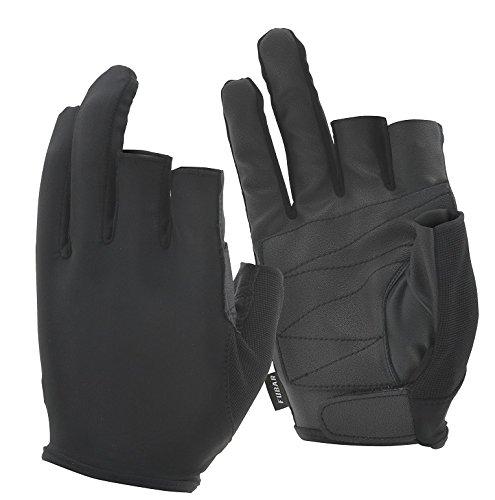 おたふく手袋(Otafuku Glove) fubar FB-62 シンセティックレザー3フィンガーレス 黒L