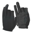 おたふく手袋(Otafuku Glove) fubar FB-62 シンセティックレザー3フィンガーレス 黒L