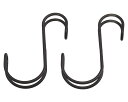 ハイロジック 95347 横ブレ安定S字フック 小 ブラック 2個入