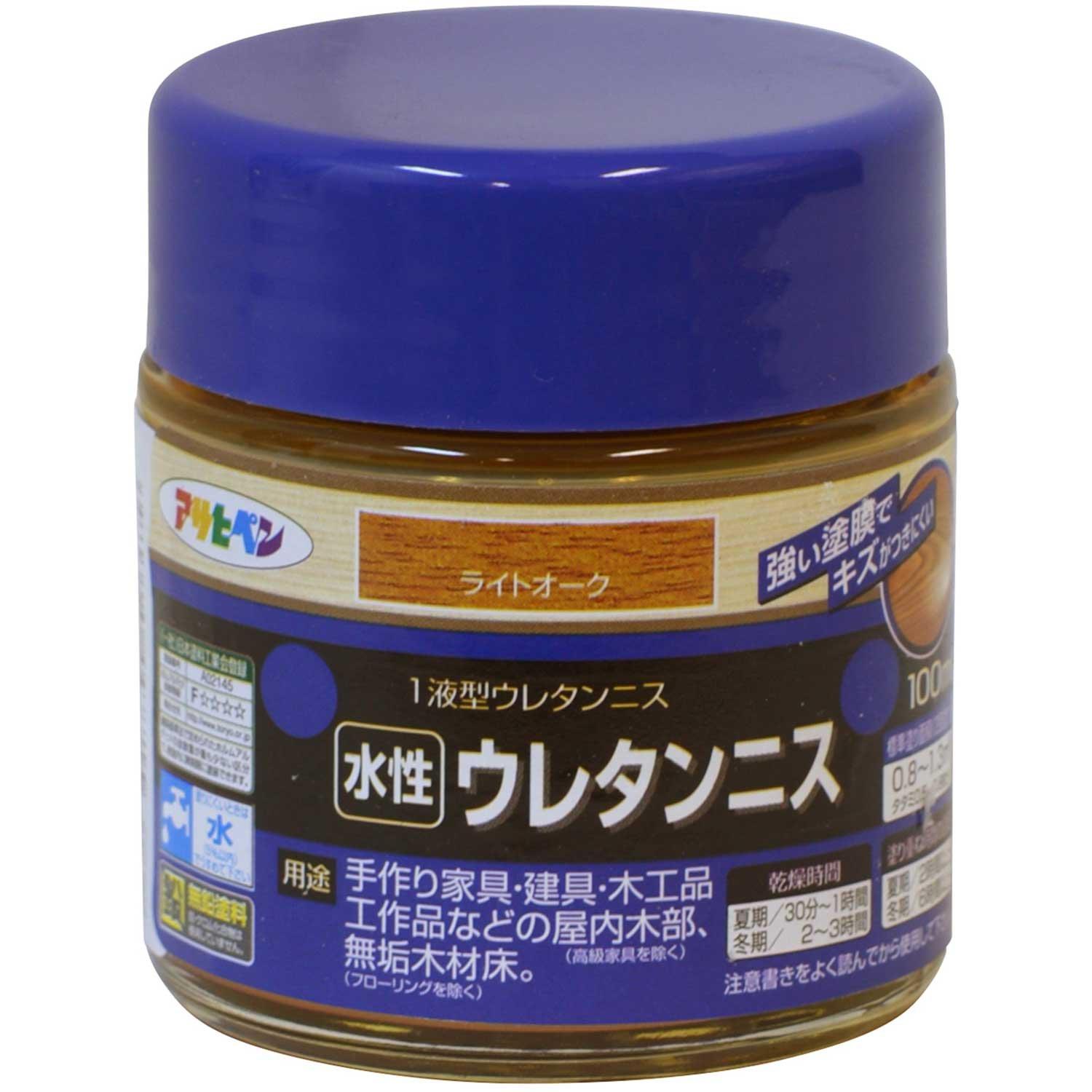 アサヒペン AP 水性ウレタンニス 100ML ライトオーク